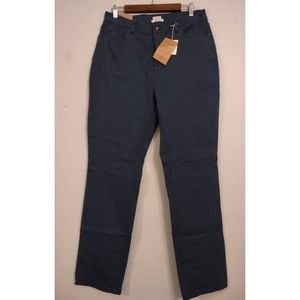 NWT LL Bean Women Size 14 TALL Classic Fit chino Pants Mariner green